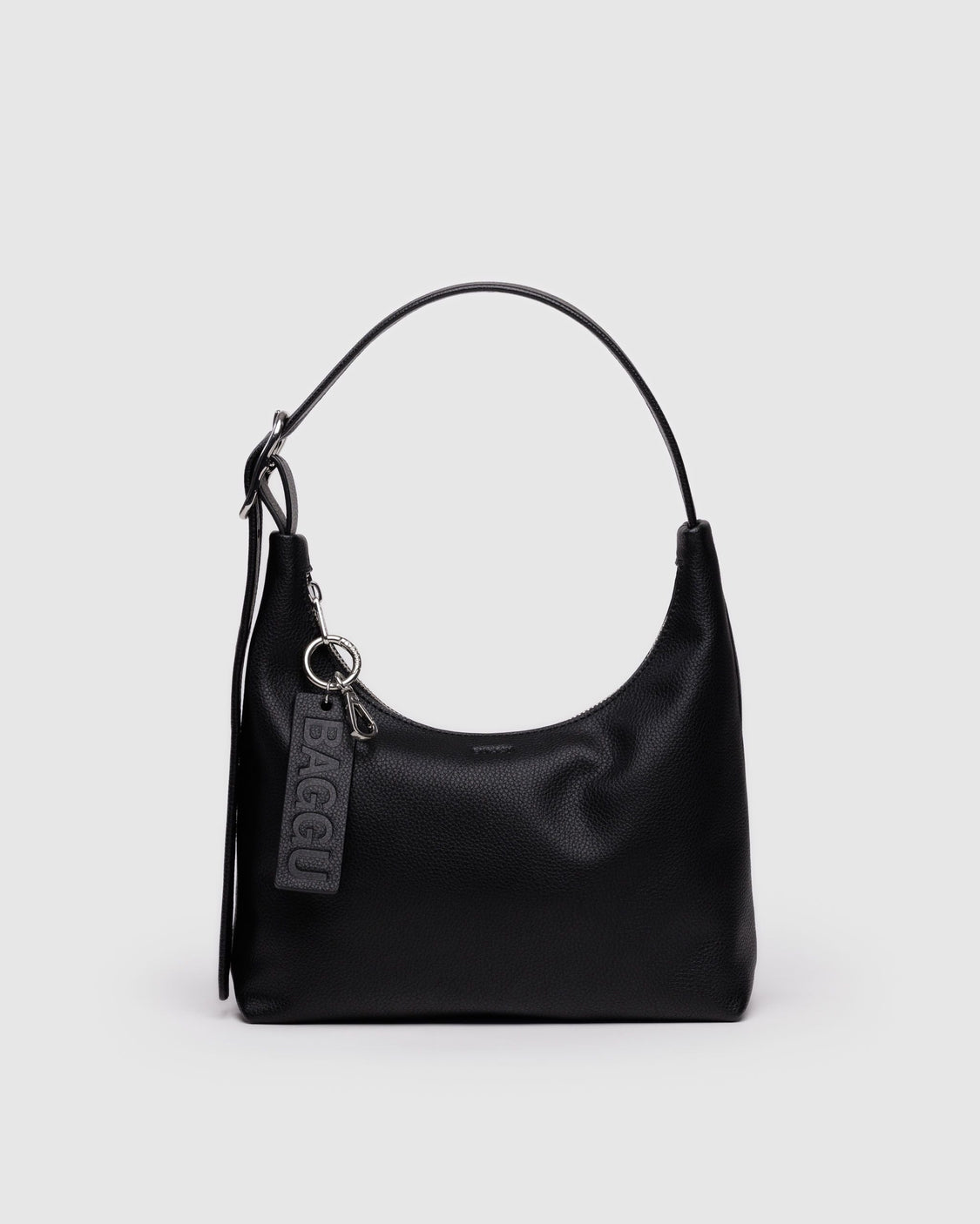 Mini Recycled Leather Shoulder Bag - Black - Simple Market Ready