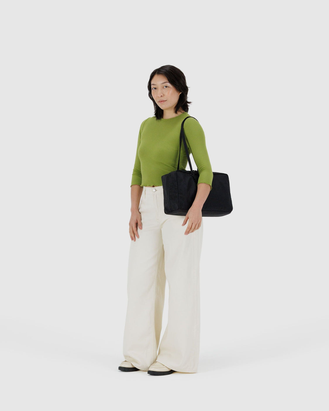 Medium Nylon Bowler Bag - Black - Daily Home Pack