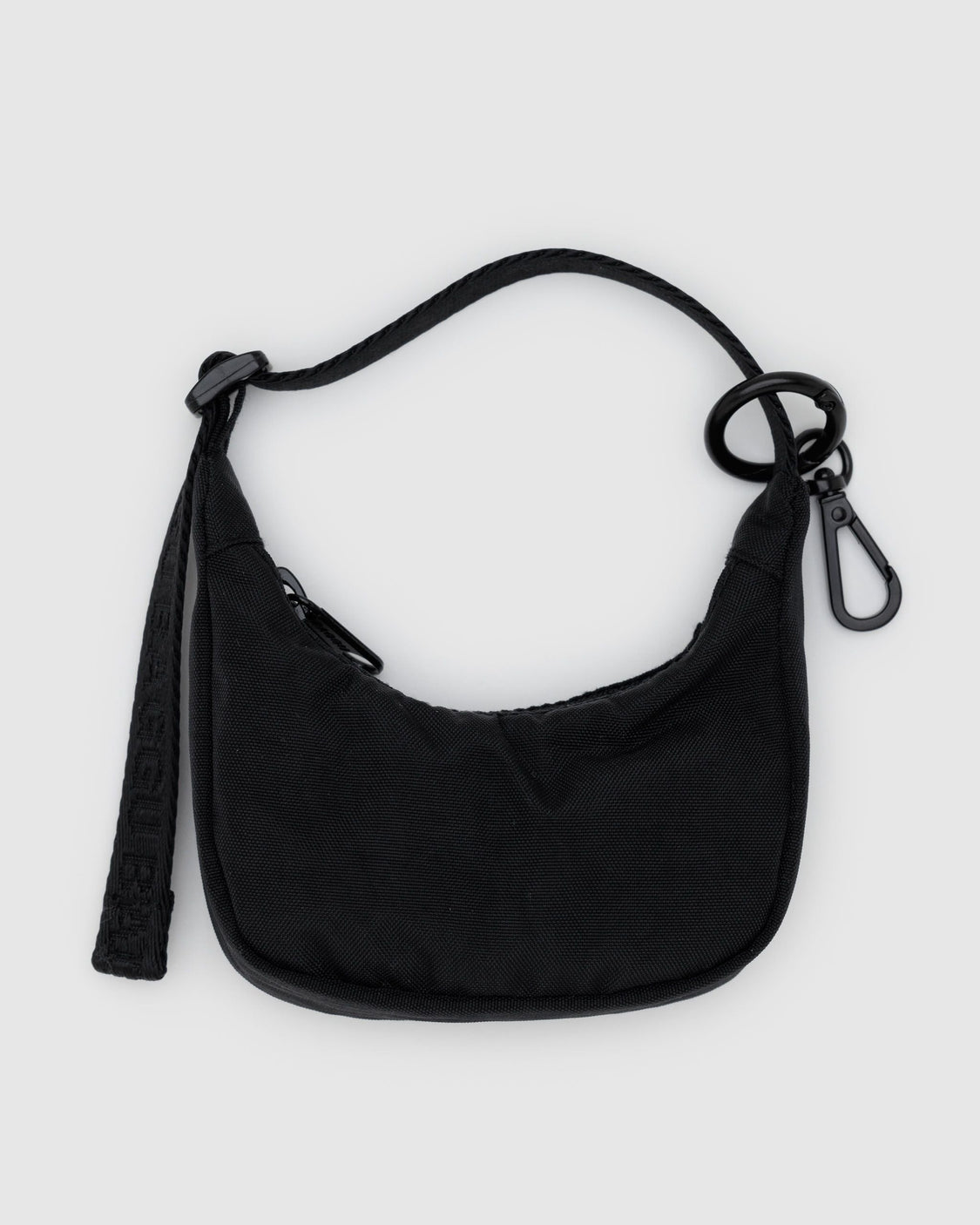 Crescent Bag Charm - Black - Bright Carry Detail
