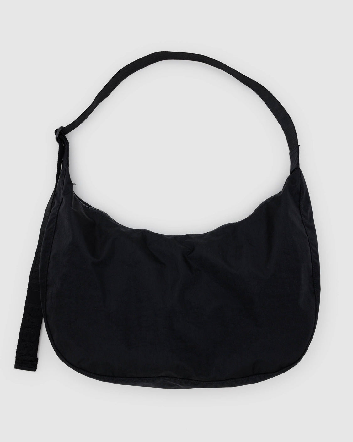 Large Nylon Crescent Bag - Black - Essential City Tote