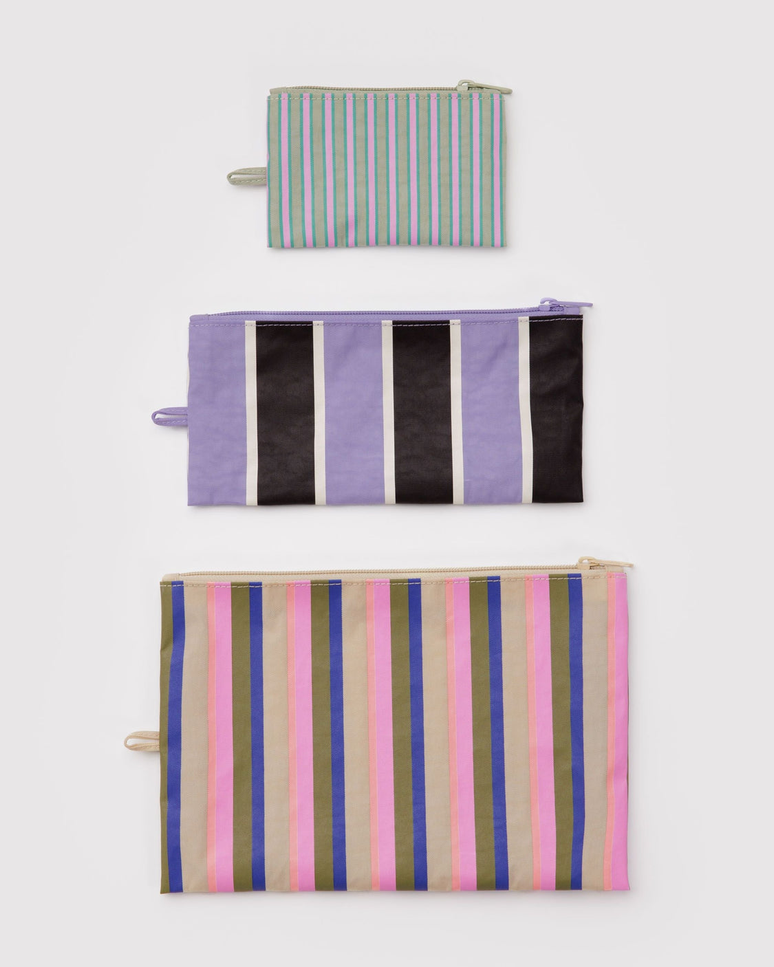 Flat Pouch Set - Candy Shop Stripes - Essential Zip Pack