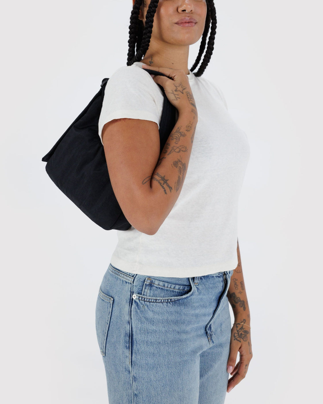 Mini Nylon Shoulder Bag - Black Key Leash - Travel Pack